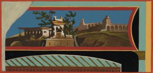 Landschaft mit Architektur