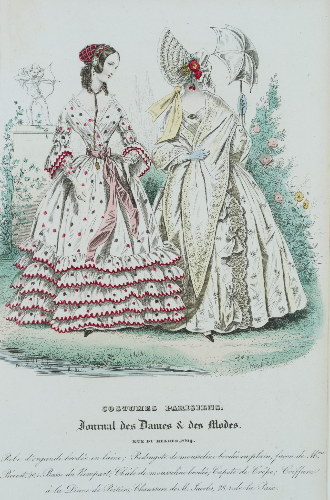 Robe d'organdi brodée