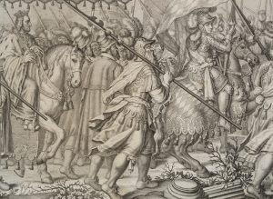 Militärzug mit König