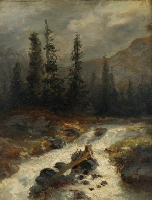 Gebirgslandschaft mit Fluss