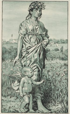 Flora, Blumenmädchen mit Amor