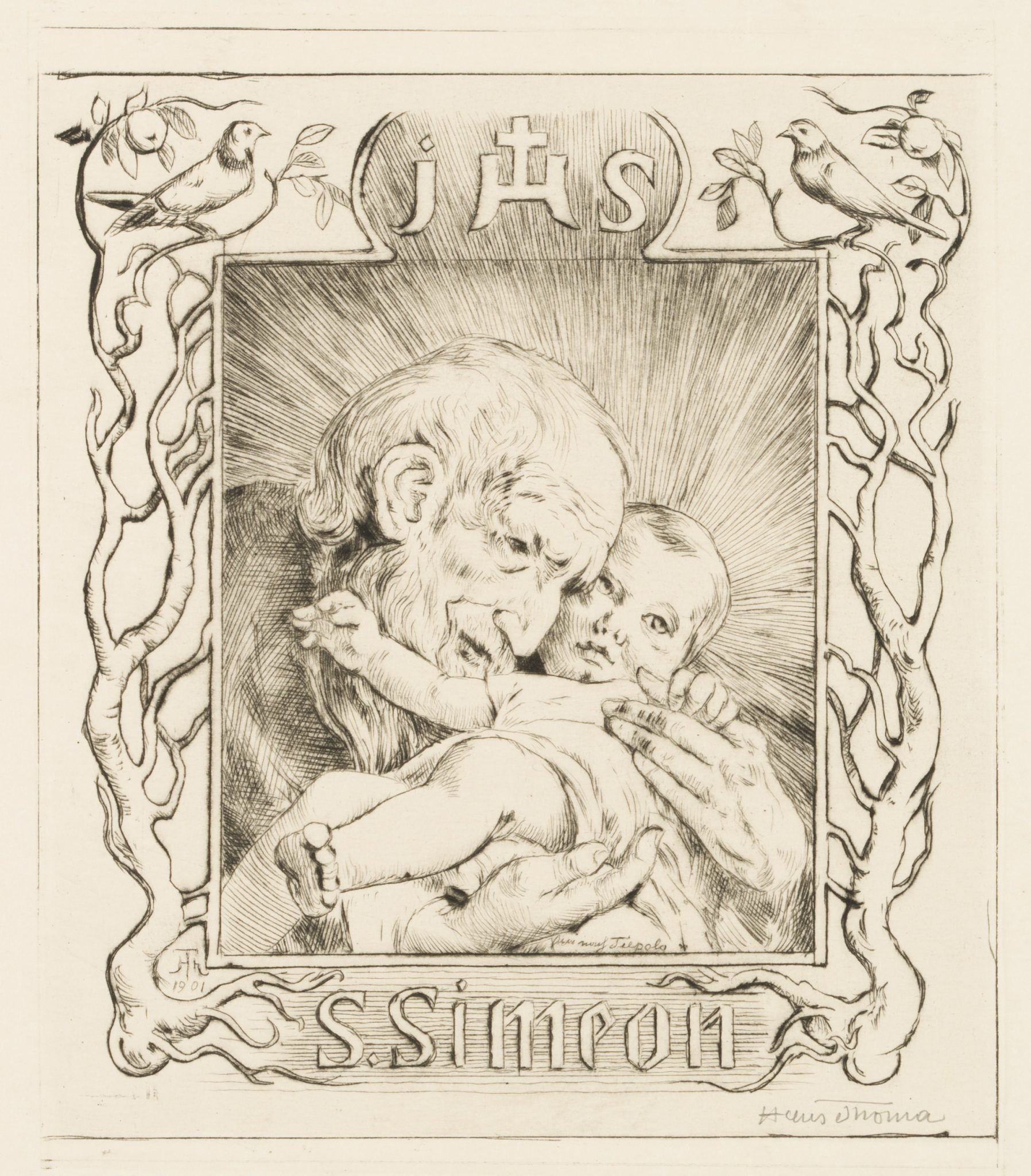 S. Simeon, Heiliger mit Christuskind