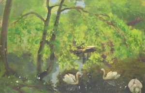 Schwäne am Teich