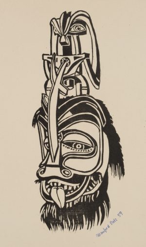 Totempfahl mit Masken