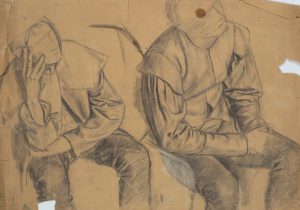 Studie zweier Sitzender