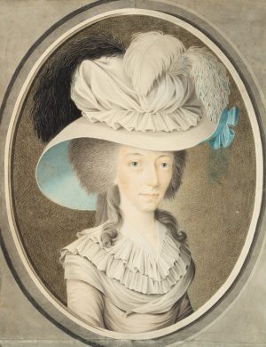 Dame in prächtiger Garderobe