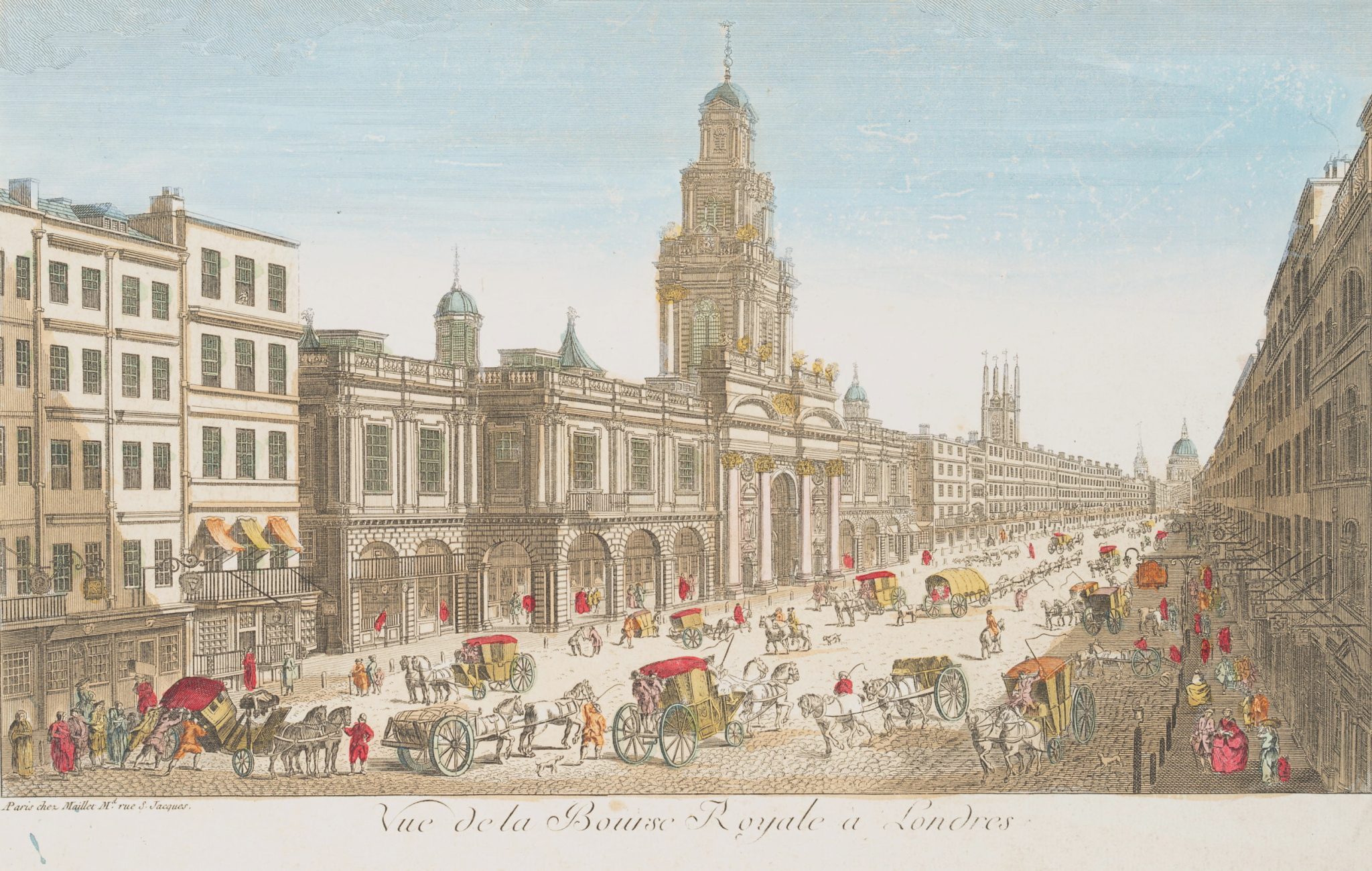 Bourse Royale a Londres. Guckkastenbild