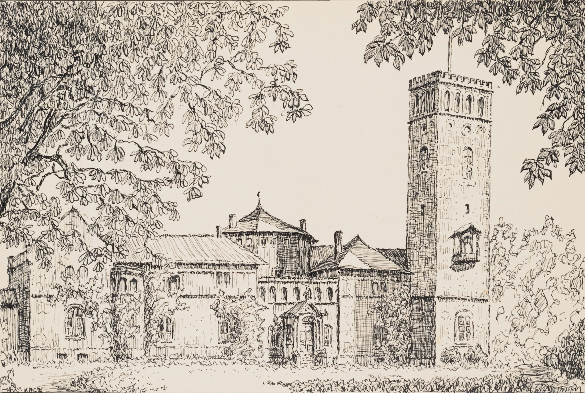 Blick auf eine Burganlage
