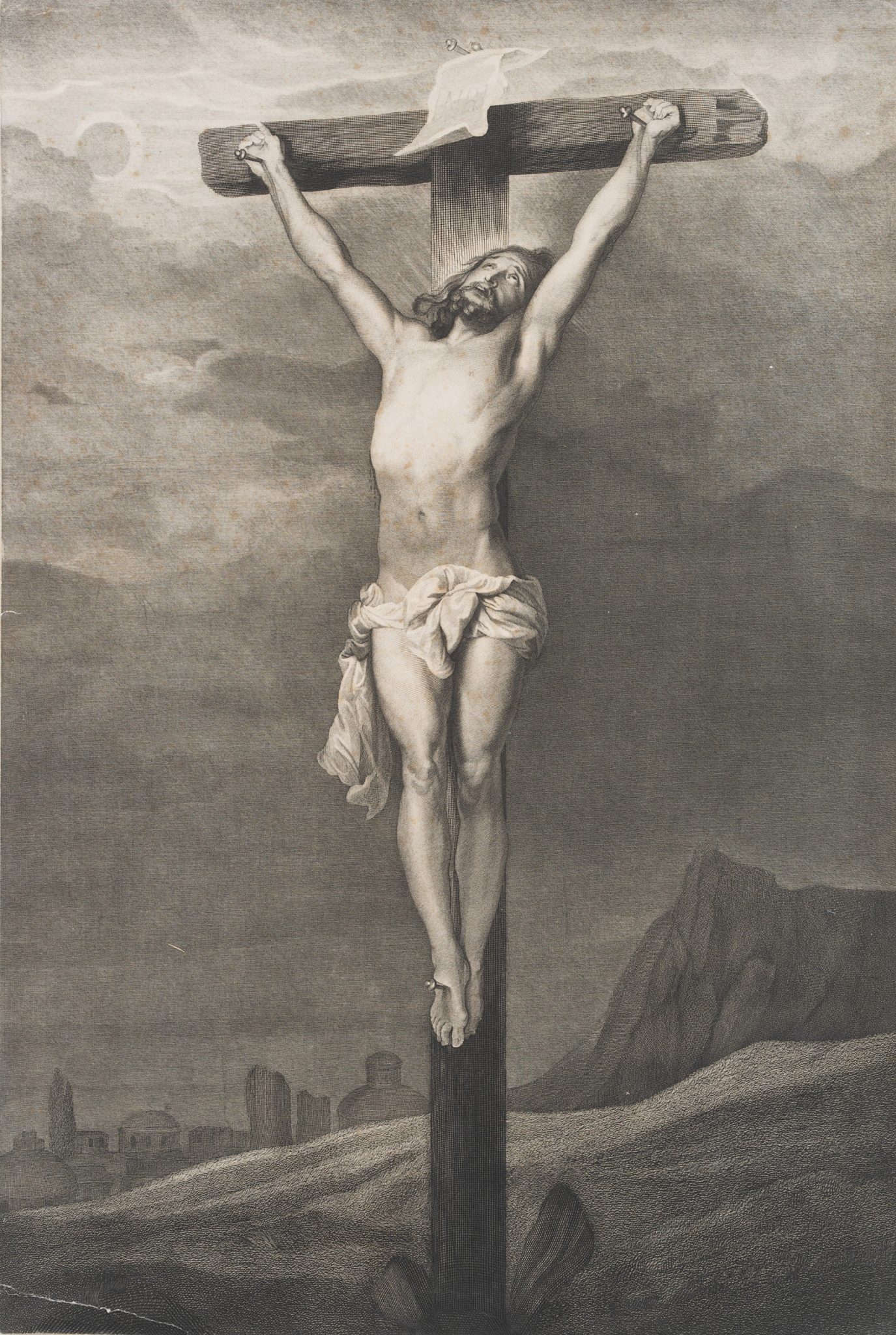 Einsamer Christus am Kreuz