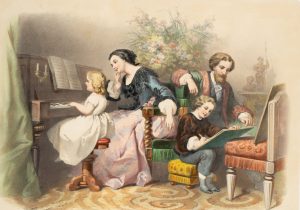 Familienidyll im Wohnzimmer