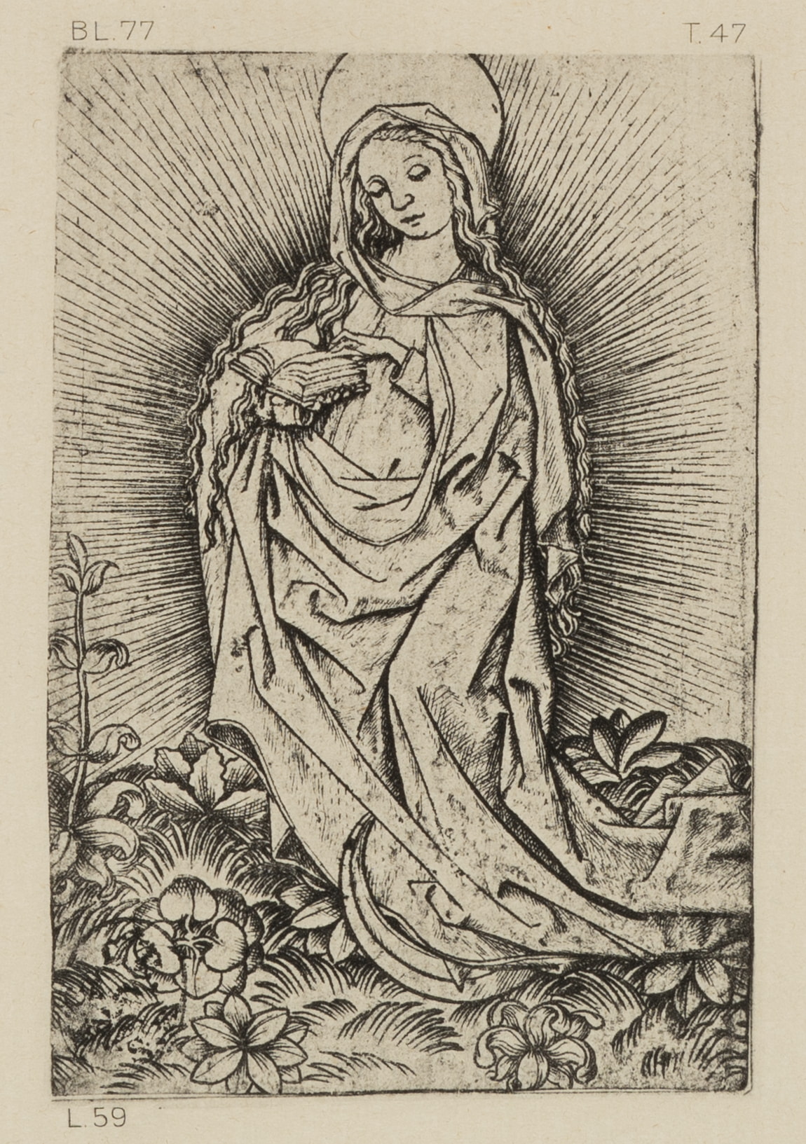 Maria auf Mondsichel. Reichsdruck