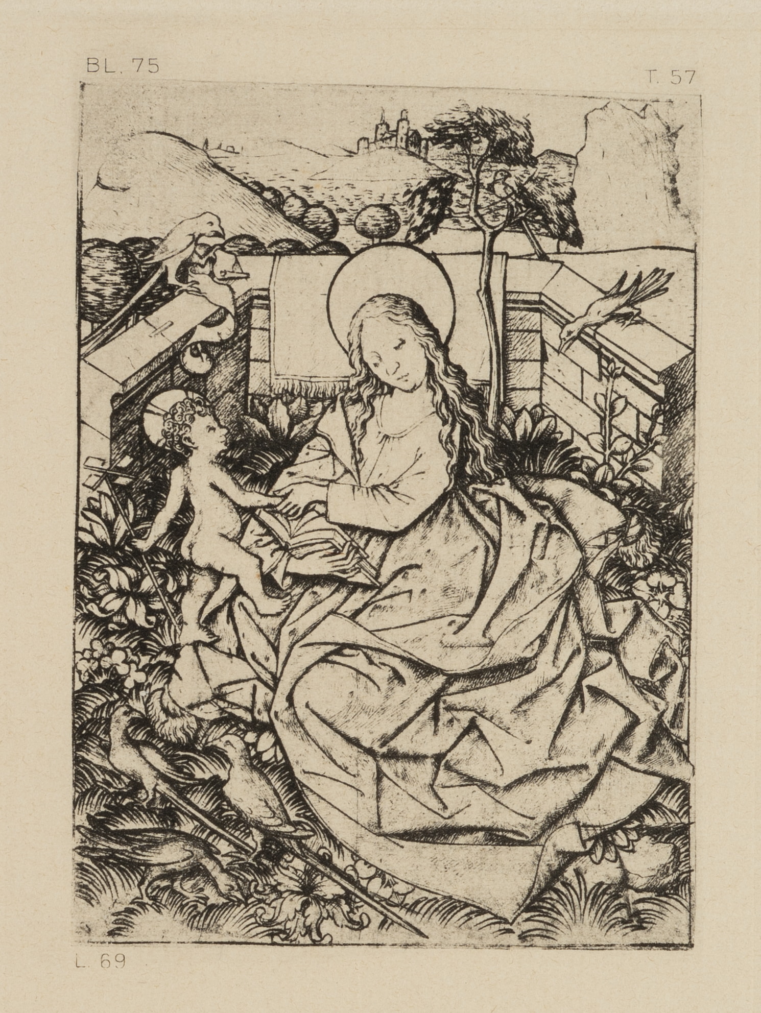 Madonna. Hortus Conclusos. Reichsdruck