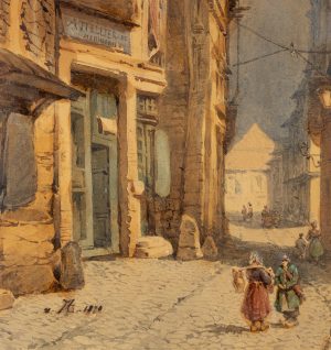 Begegnung in Stadtlandschaft