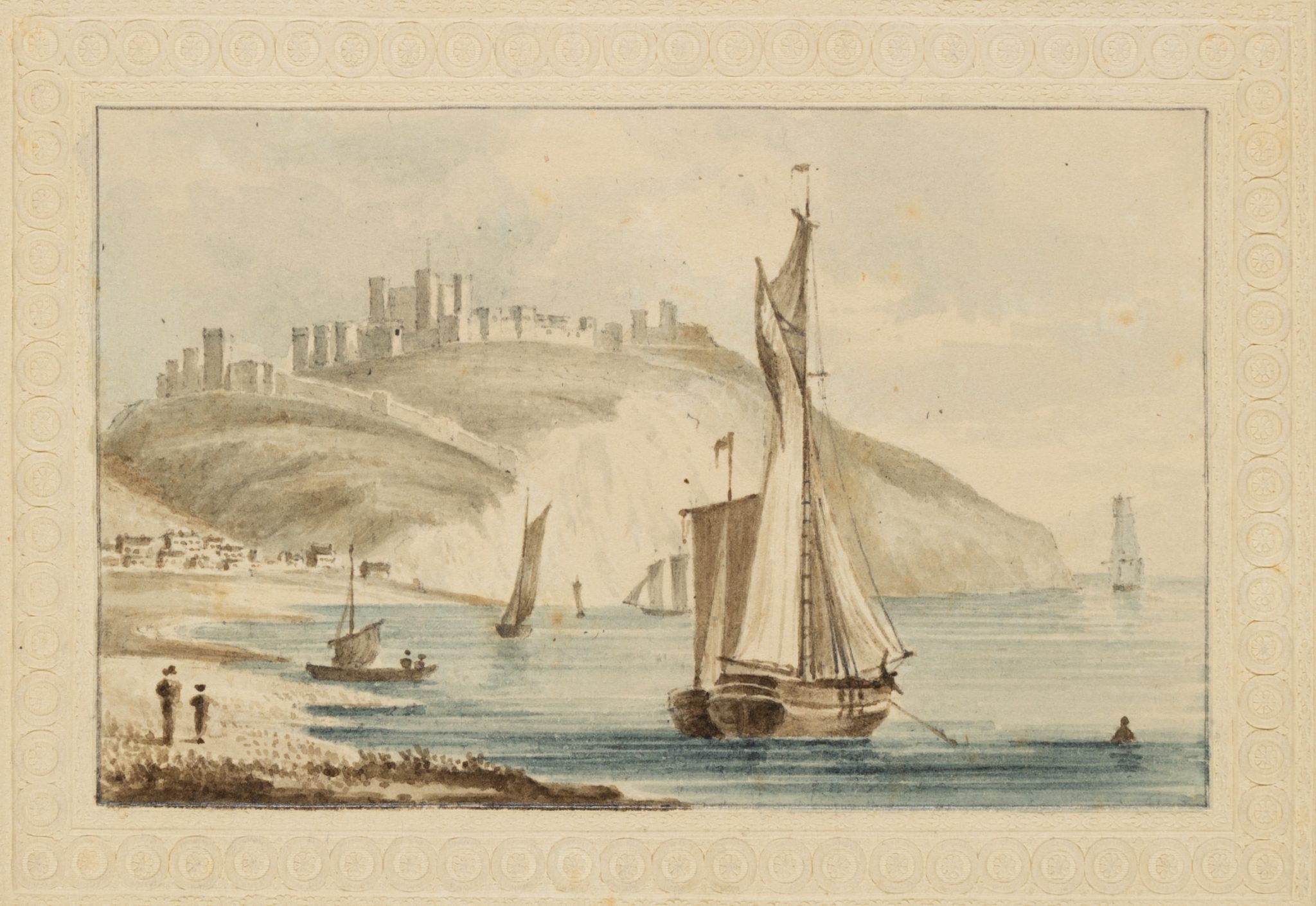 Kreidefelsen von Dover mit Castle