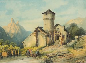 Landwehr und Burg im Gebirge