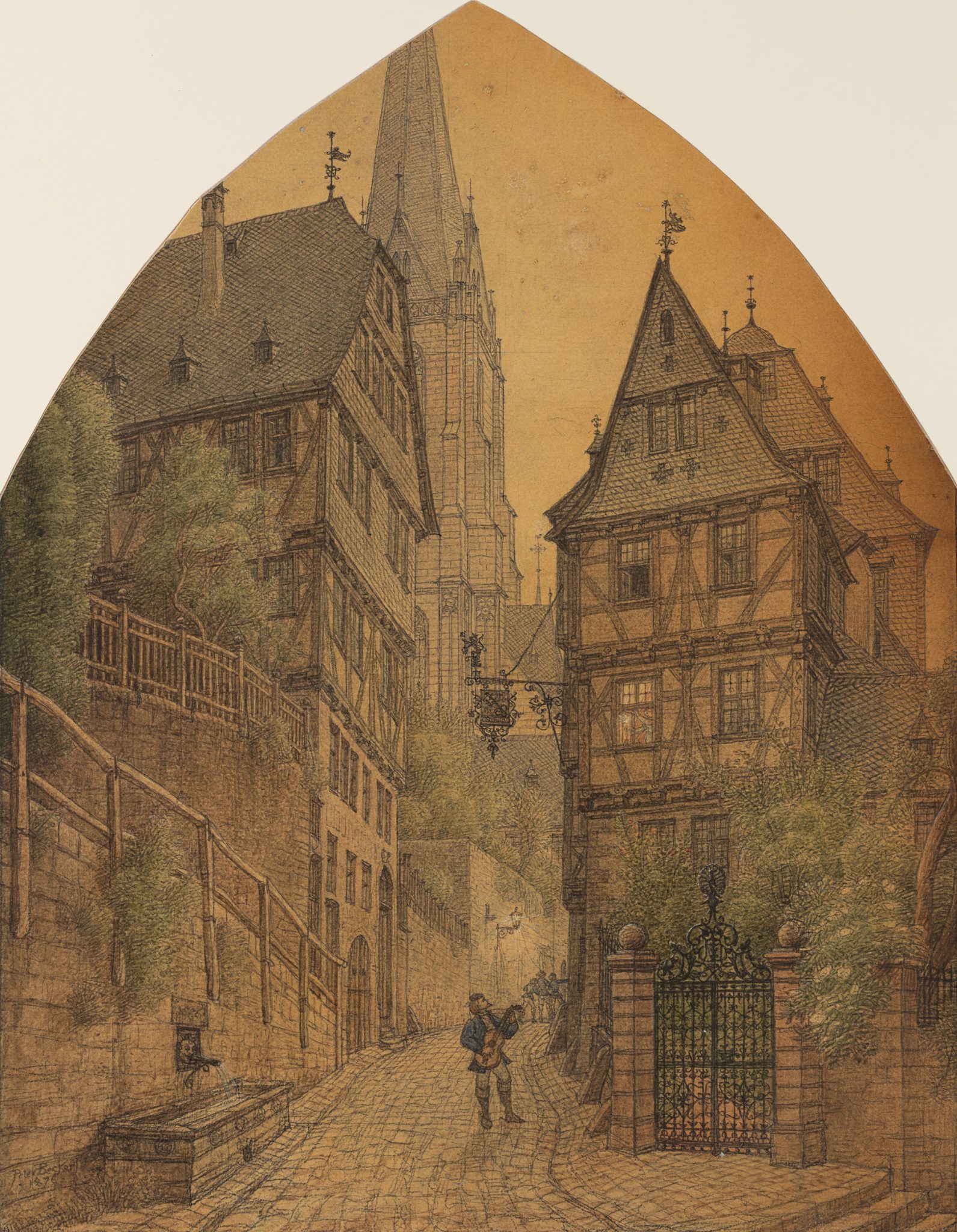 Sänger in Marburg mit Lutherischer Pfarrkirche