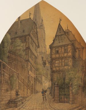 Sänger in Marburg mit Lutherischer Pfarrkirche