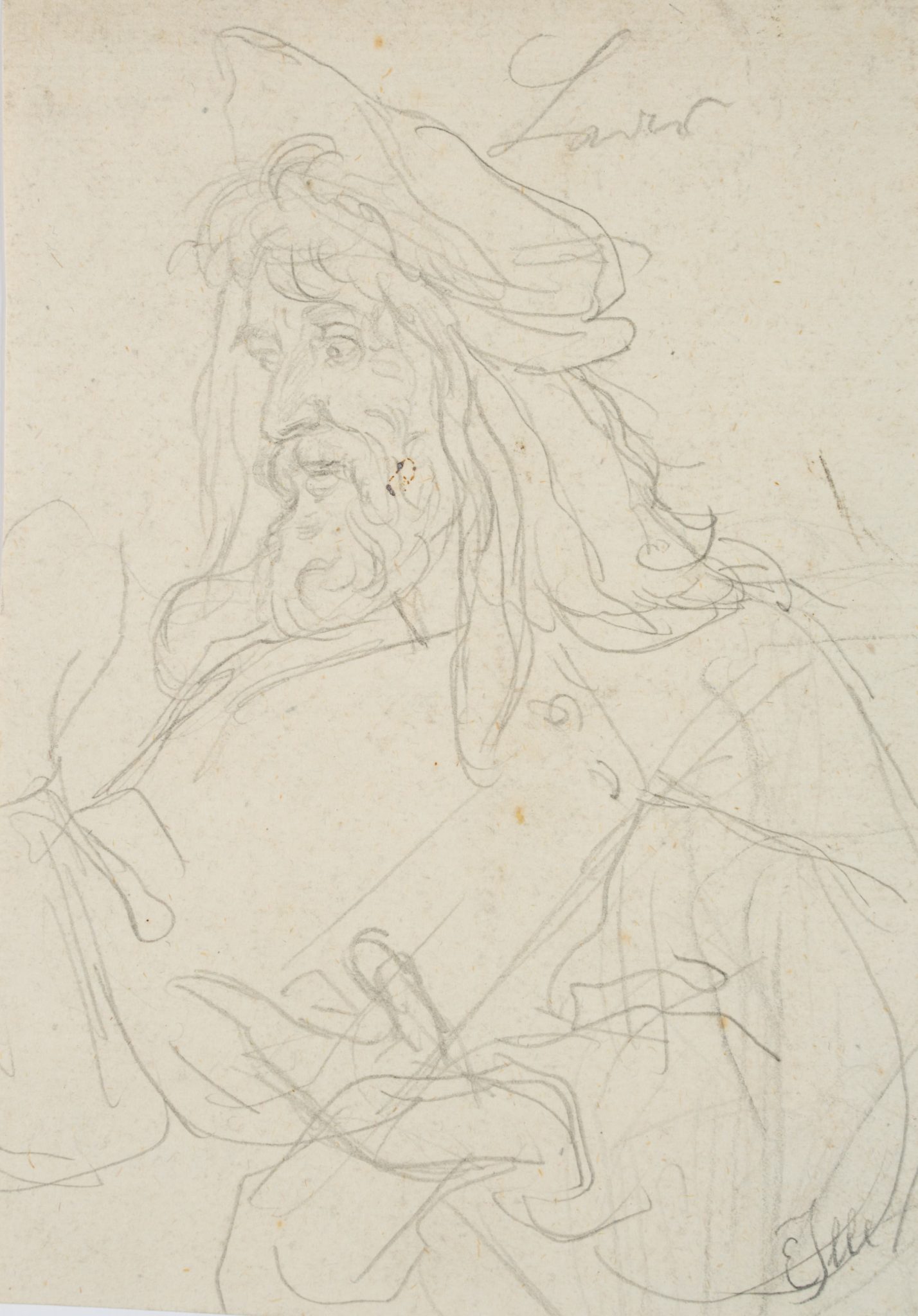 Portraitskizze eines älteren Mannes