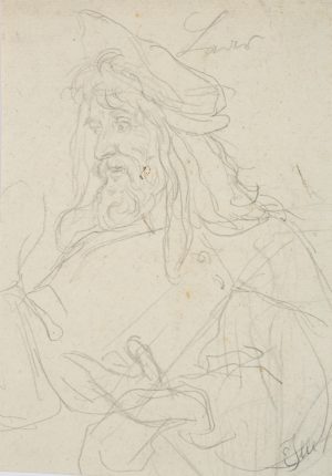 Portraitskizze eines älteren Mannes