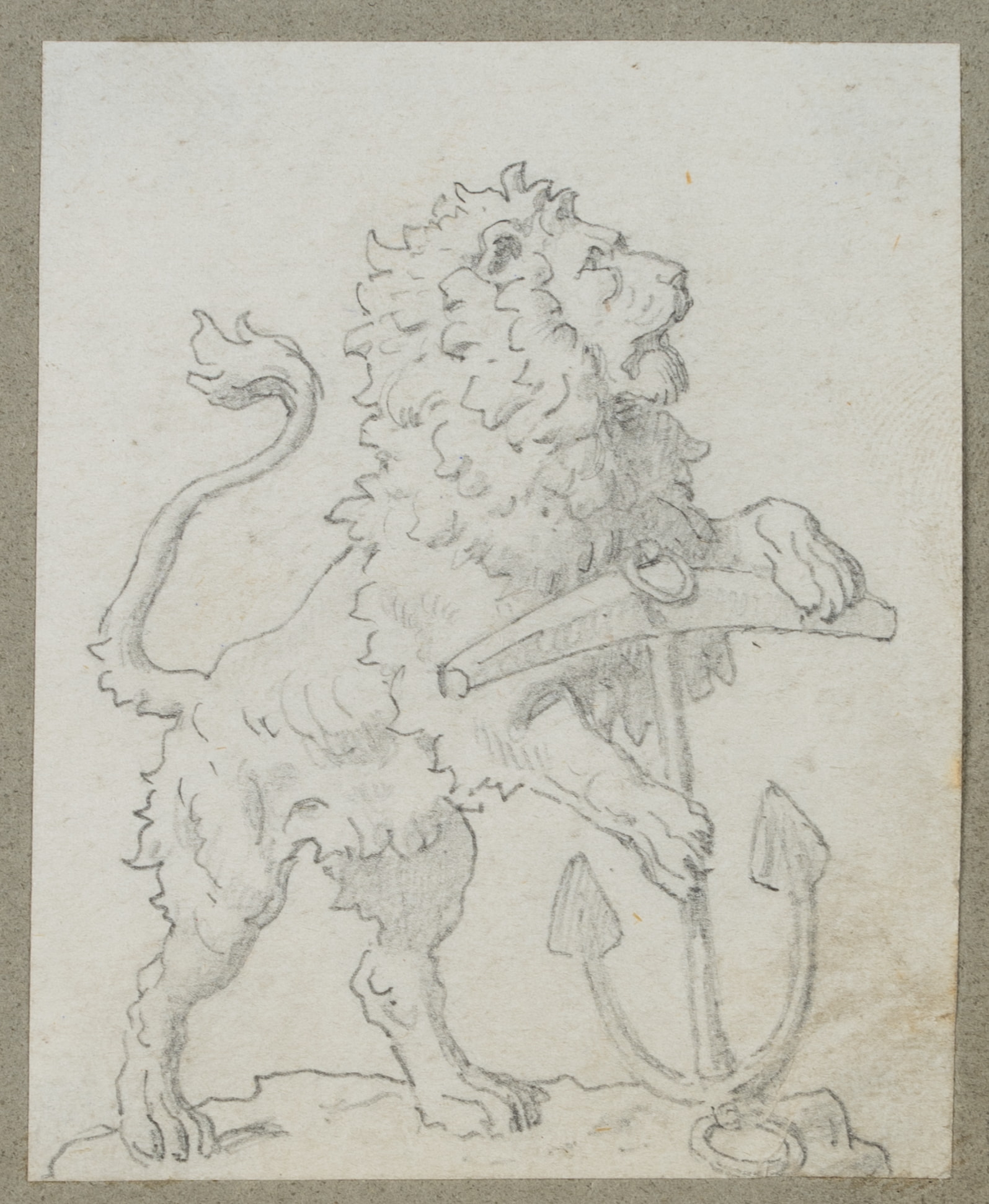 Düsseldorfer Löwe mit Anker