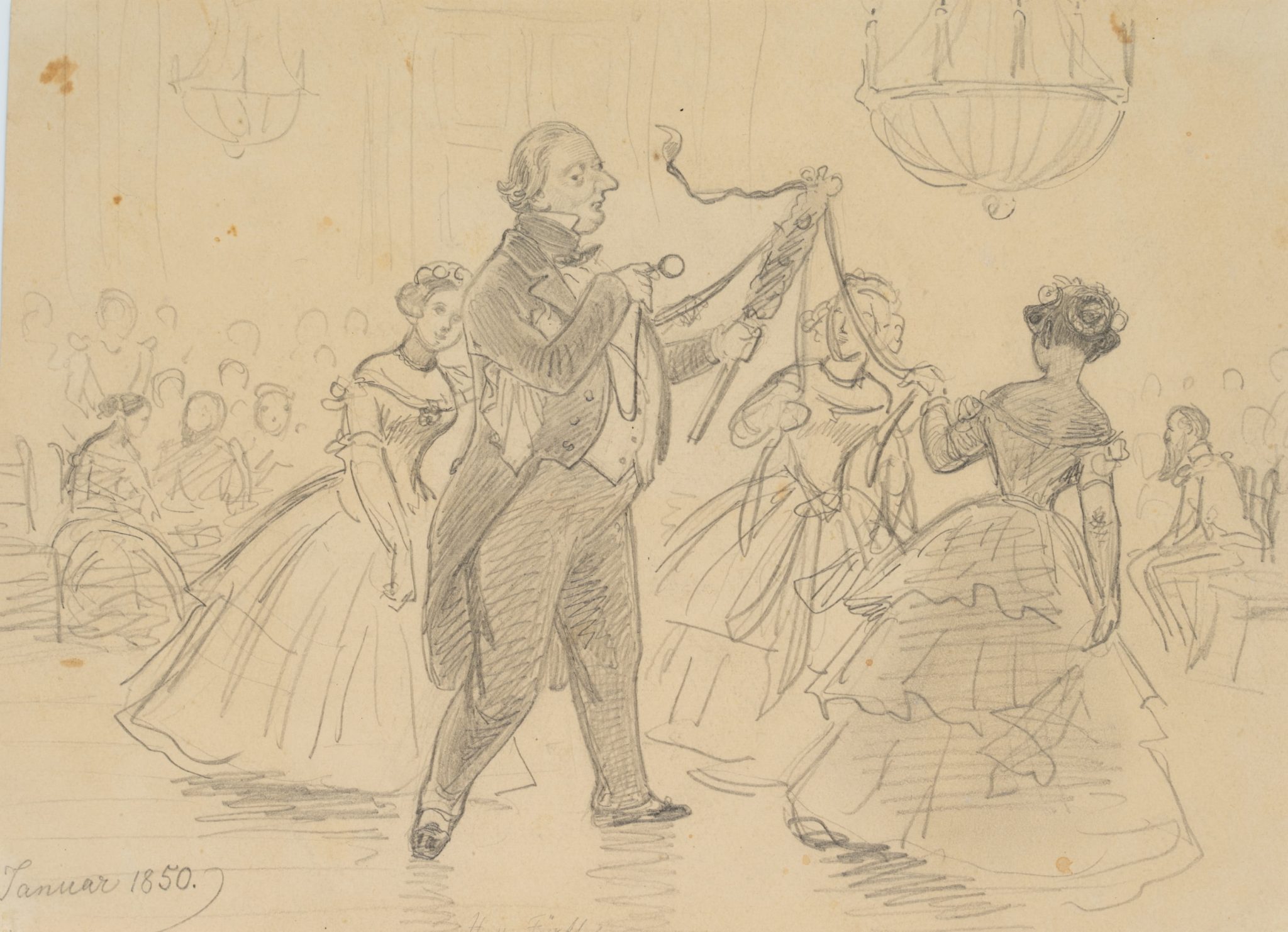 Ballsaal mit Festgesellschaft