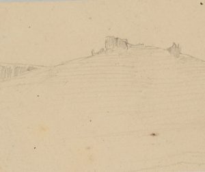 Skizze einer Landschaft mit leichter Erhebung