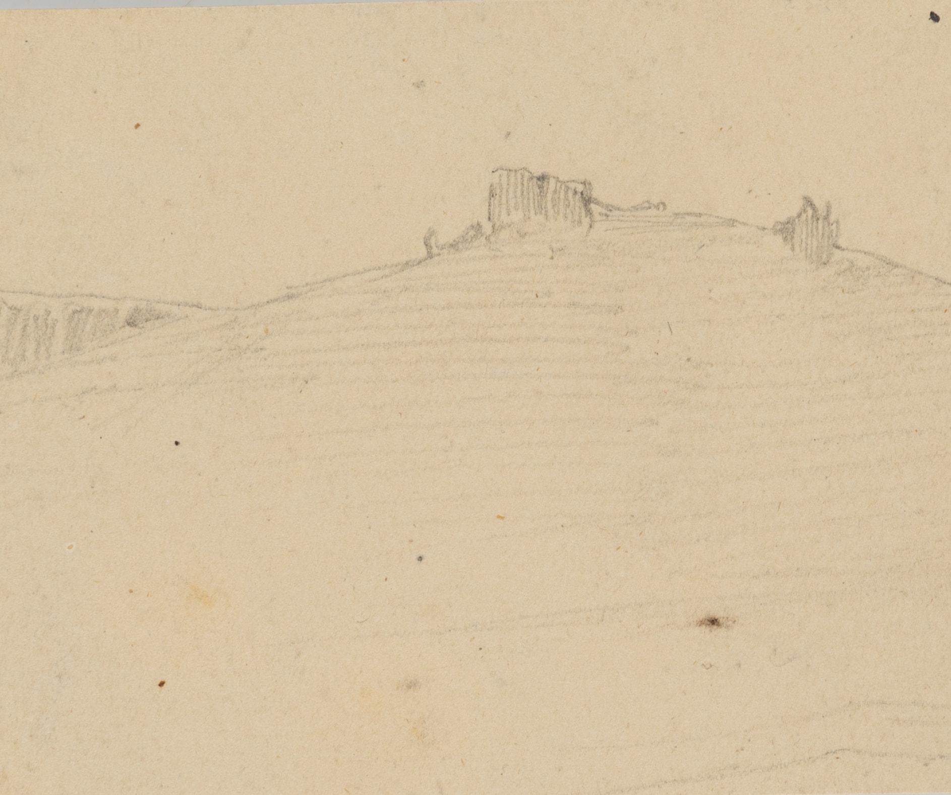 Skizze einer Landschaft mit leichter Erhebung