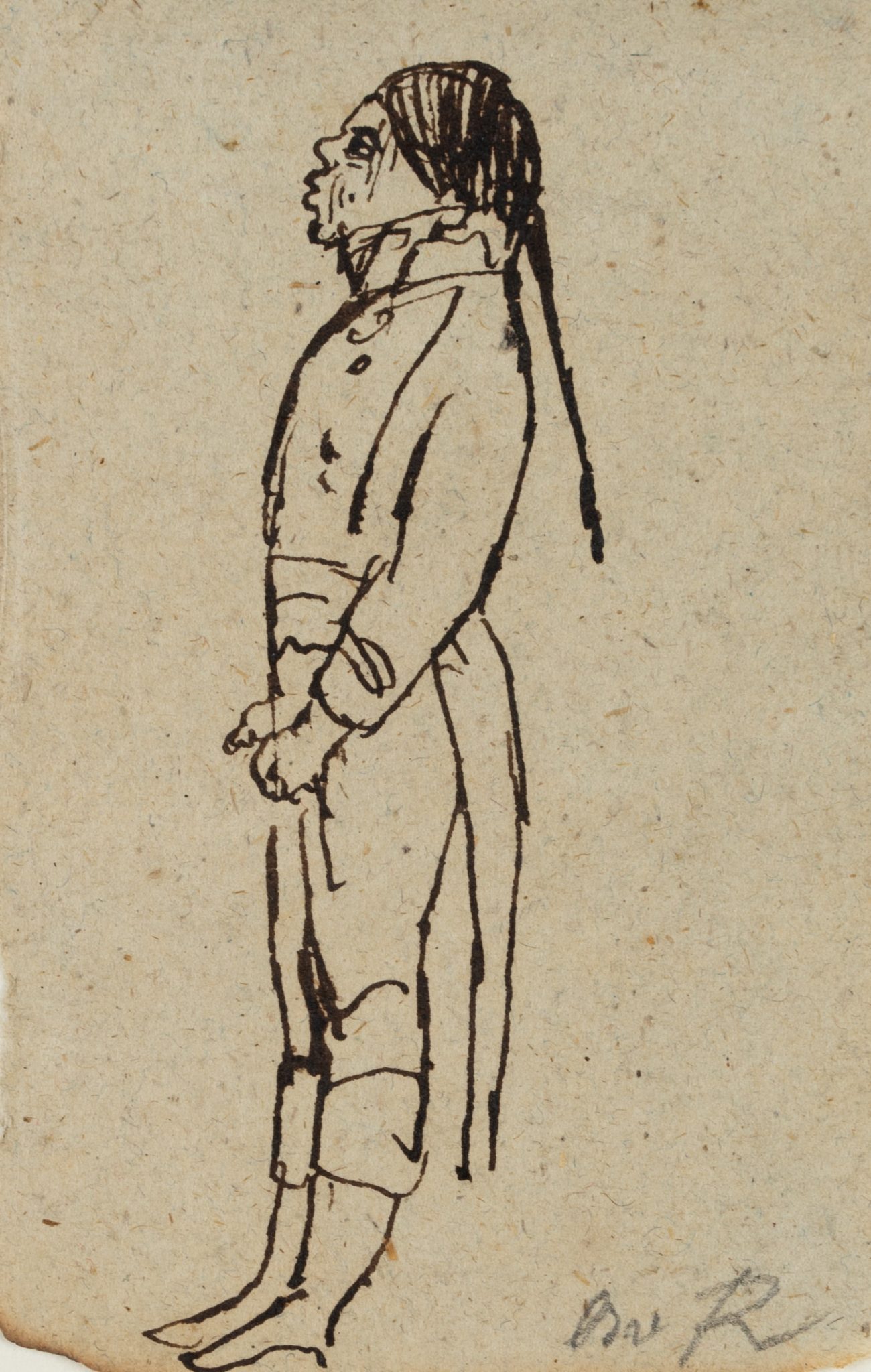 Mann mit Zipfelmütze, ganzfigurig