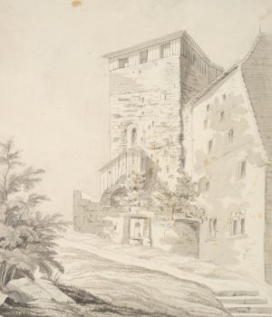 Restaurierte Burganlage mit Wirtschaftsgebäuden