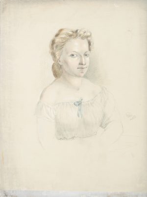 Portrait einer Dame. Bruststück