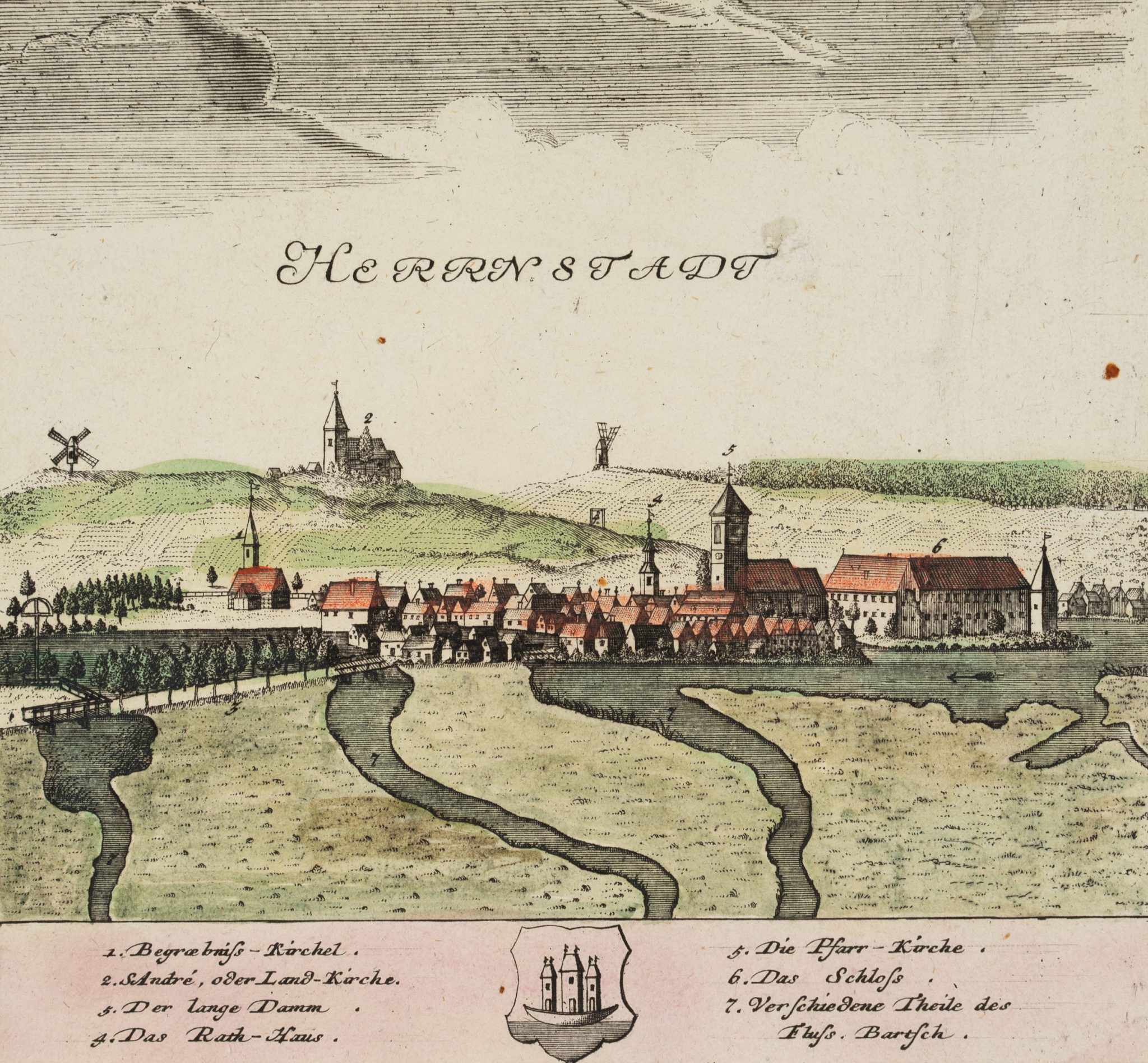 Ansicht von Herrnstadt, Schlesien