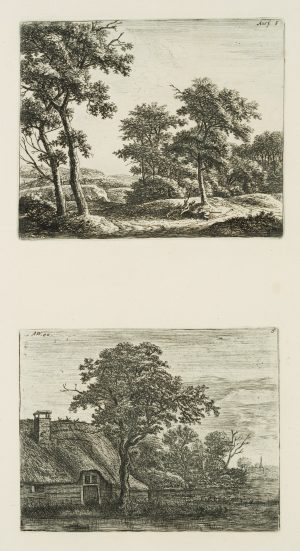 Zwei Landschaften mit Hirten und Kate