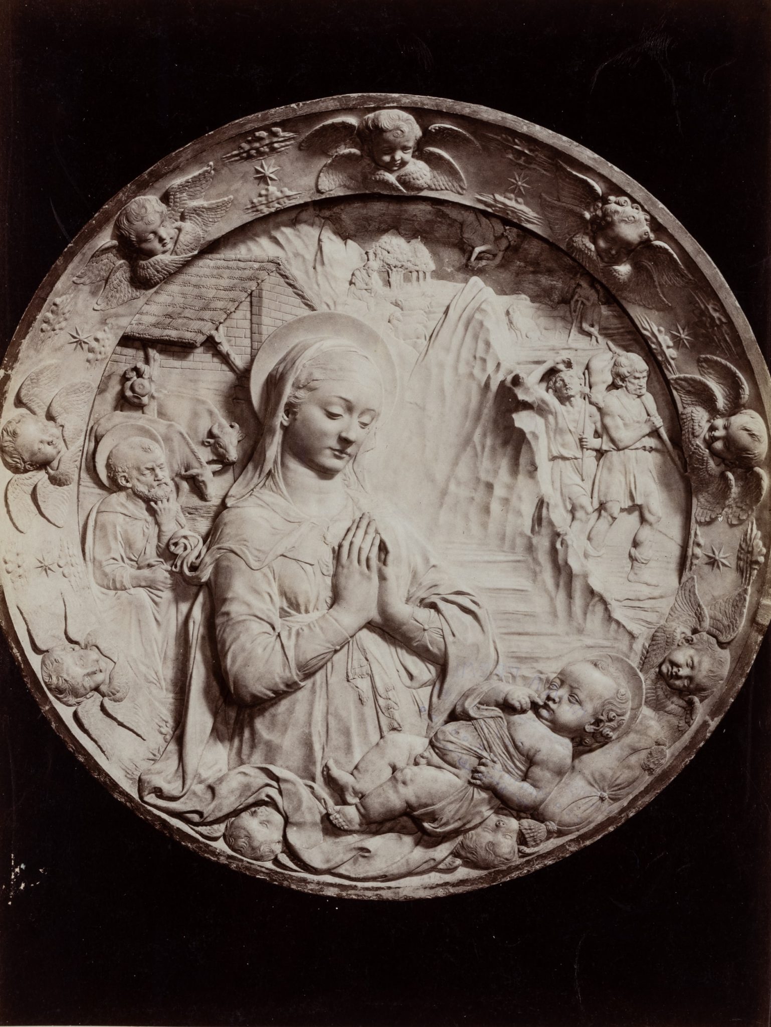 Relief-Tondo, Anbetung, Florenz