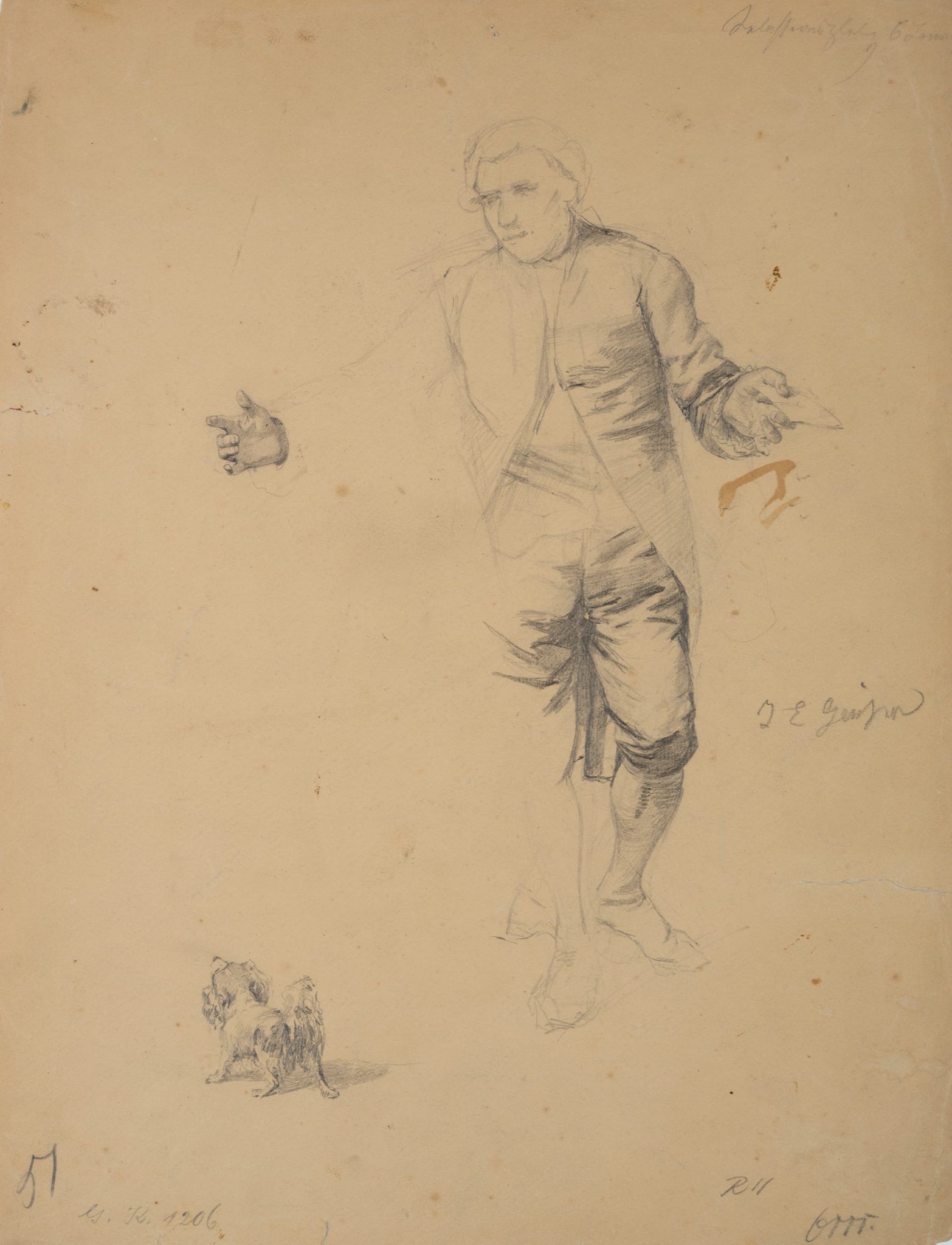 Edelmann mit Hund