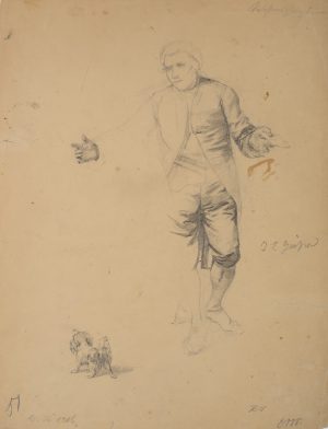 Edelmann mit Hund