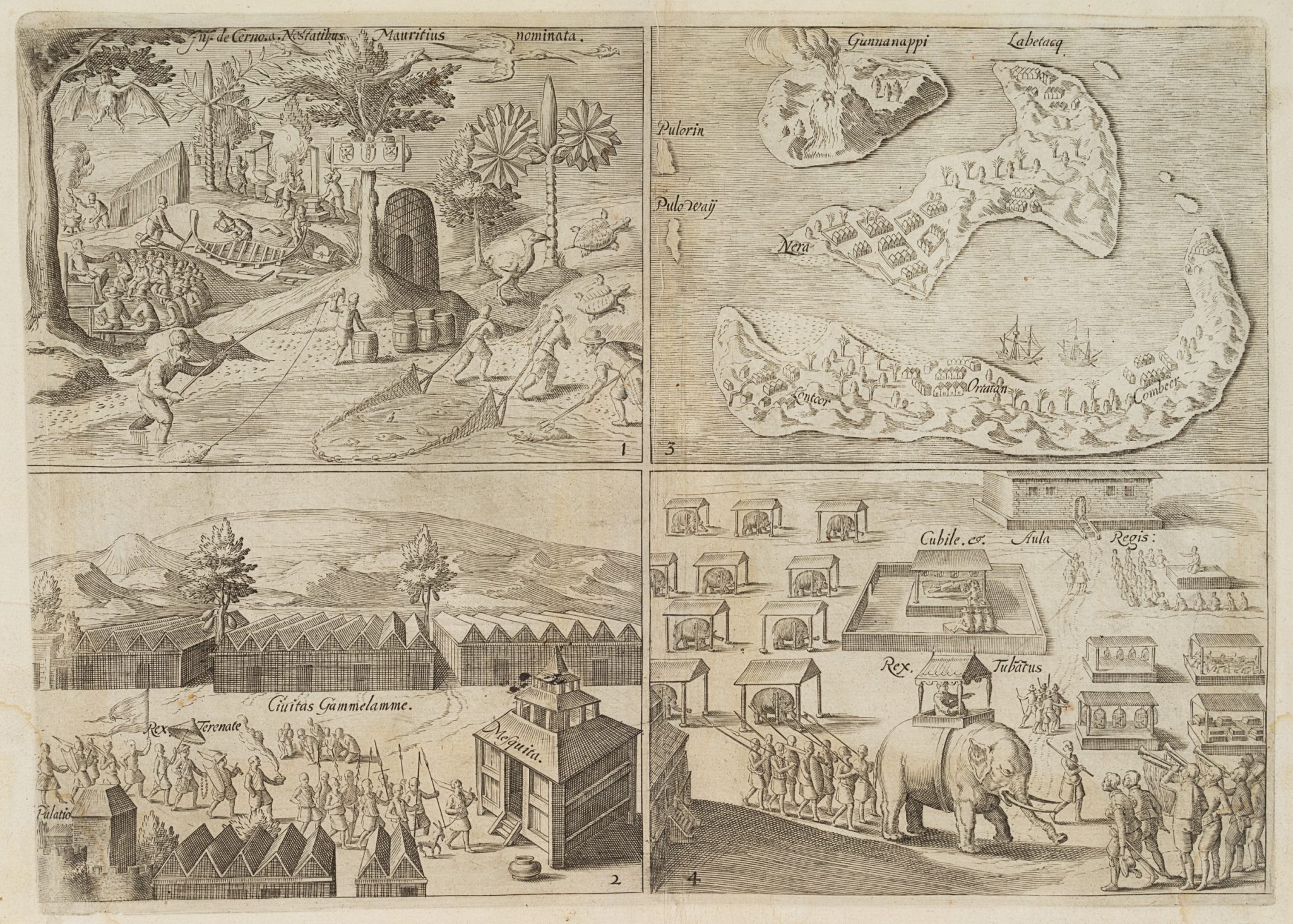 4 Landschaftsansichten aus Asien