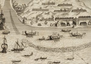 Ansicht von Fort Kastela, Indonesien