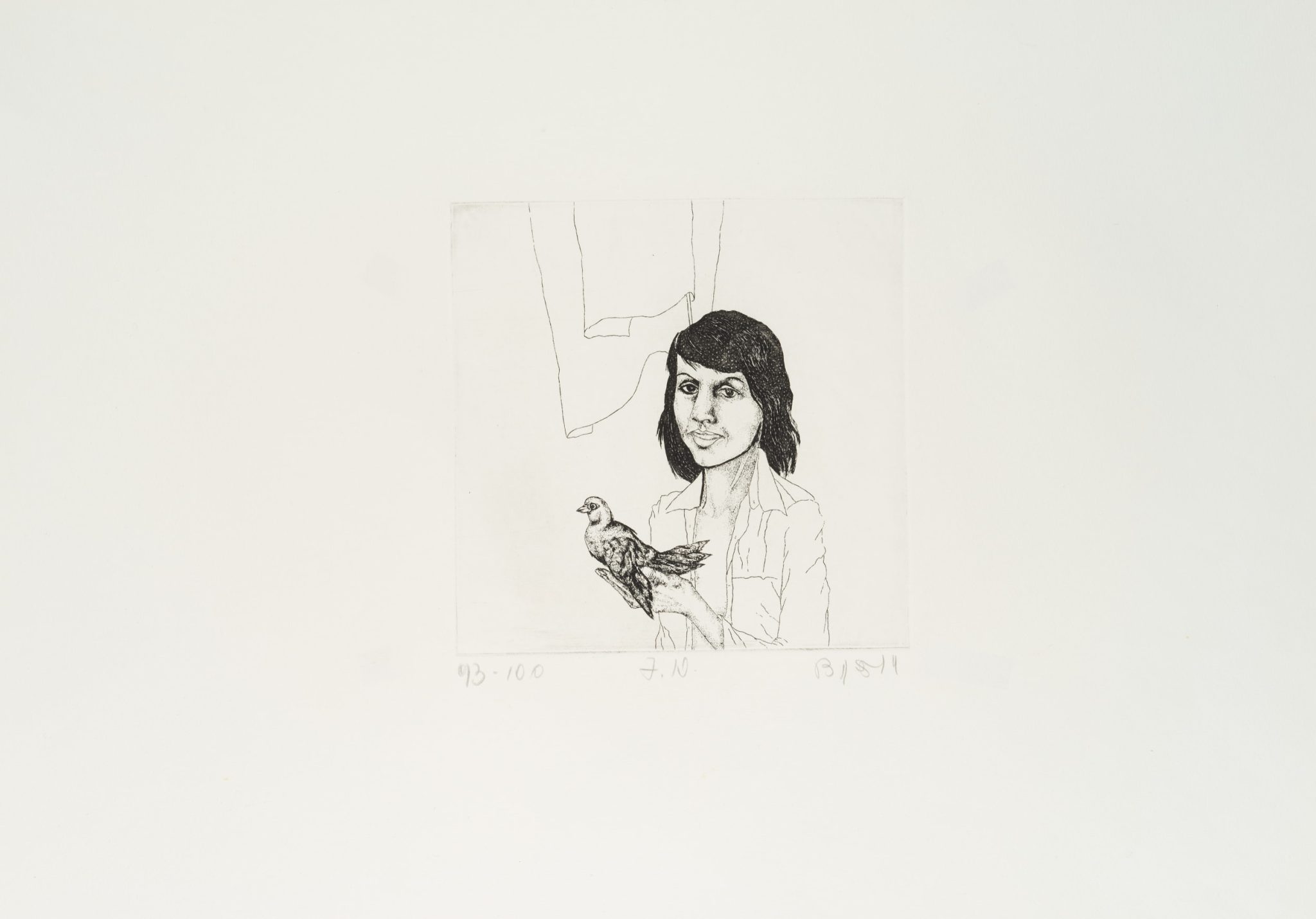 J.W. Frau mit Taube