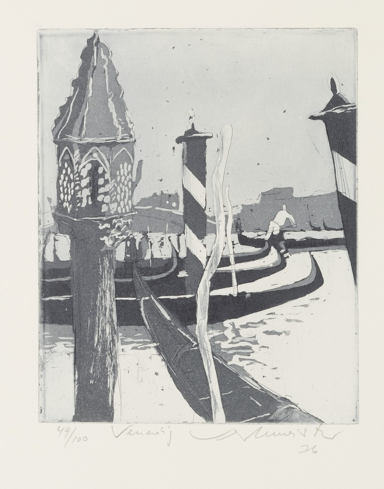 "Venedig" Blick auf Gondeln
