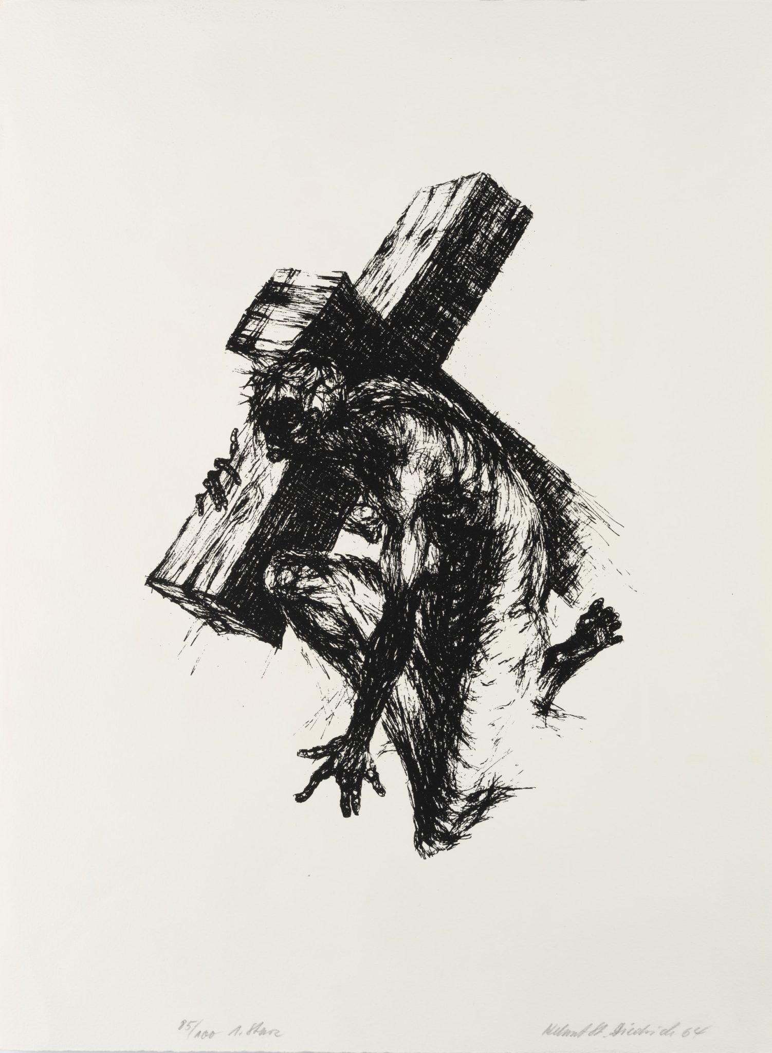 "1. Sturz", Kreuztragender. Leid Christi