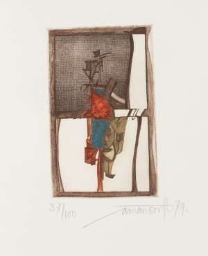 Fenster mit surrealistischem Ausblick