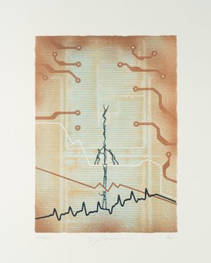 Komposition aus Linien, Raum und Figuren