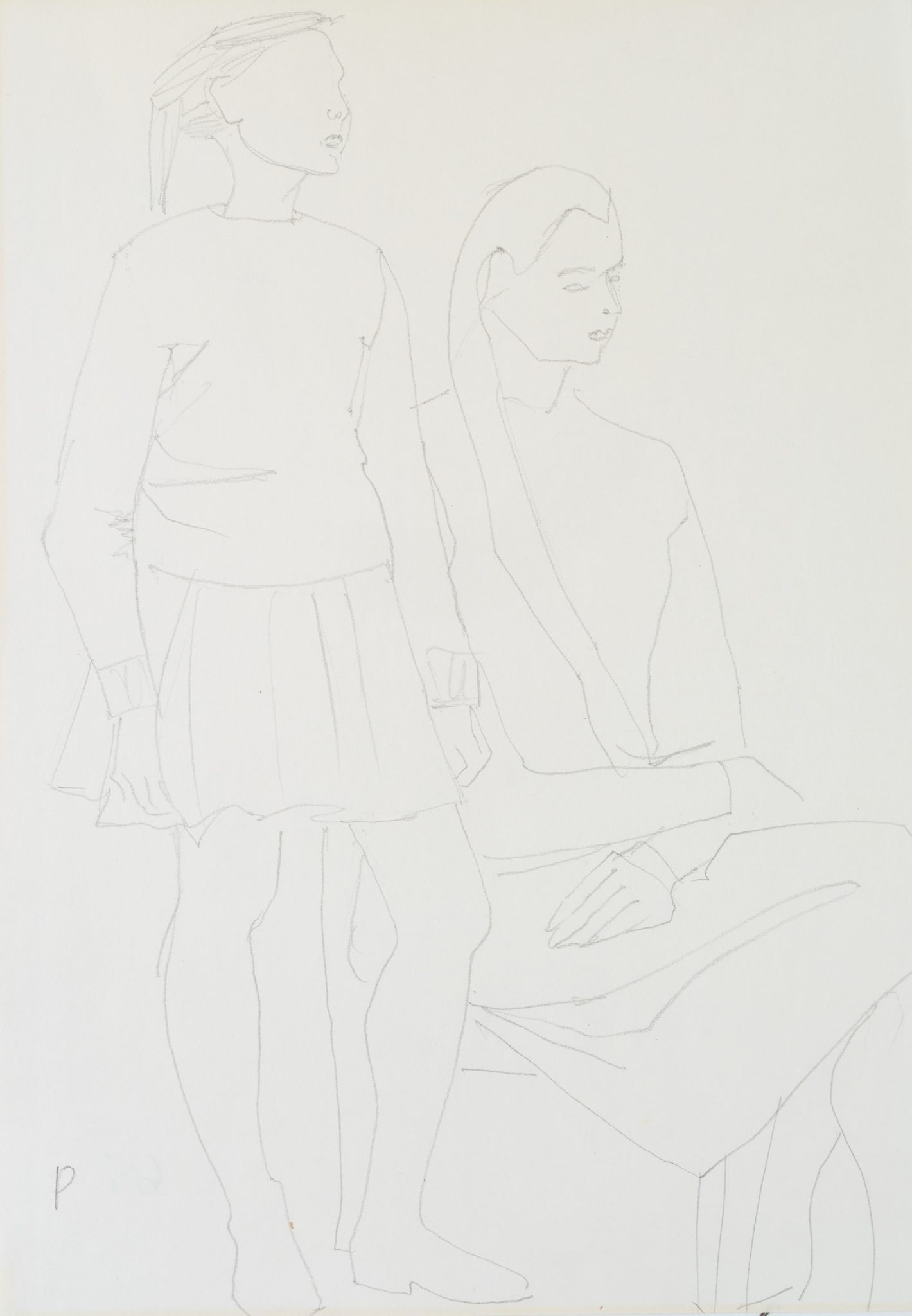 Figurenskizze. Zwei Frauen