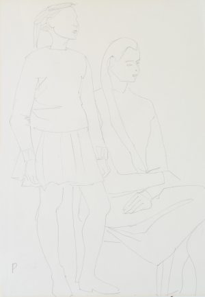 Figurenskizze. Zwei Frauen