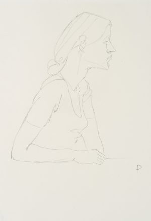 Portraitskizze einer Frau