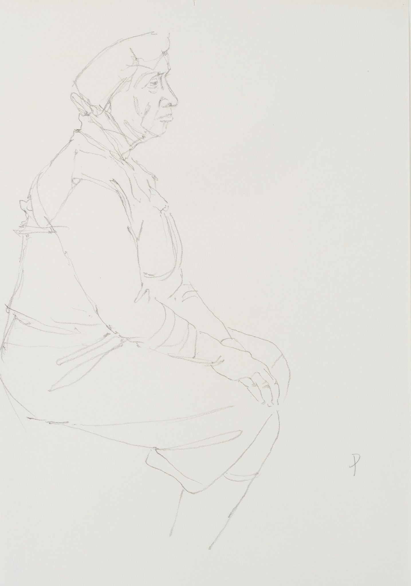 Figurenstudie einer alten Frau