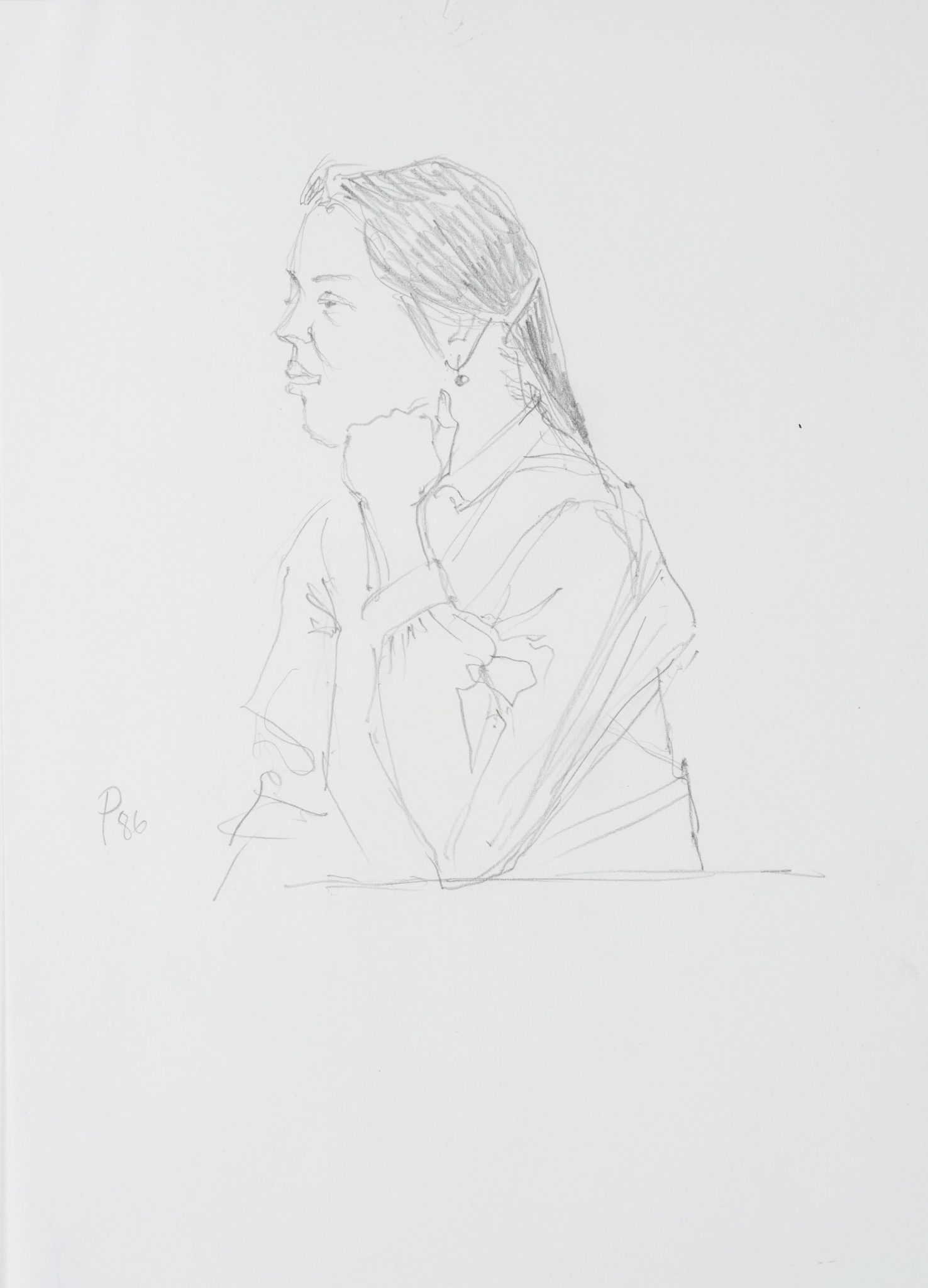 Mädchen mit Zopf