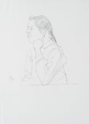 Mädchen mit Zopf