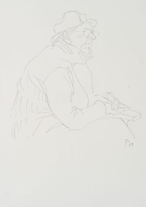 Figurenskizze eines älteren Mannes