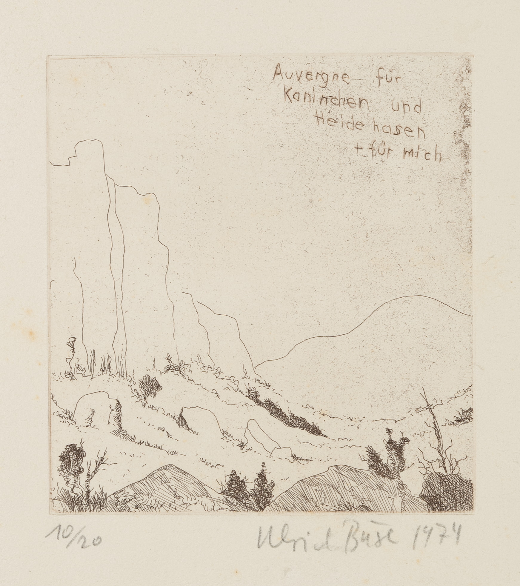 Auvergne Landschaft. Naturlandschaft
